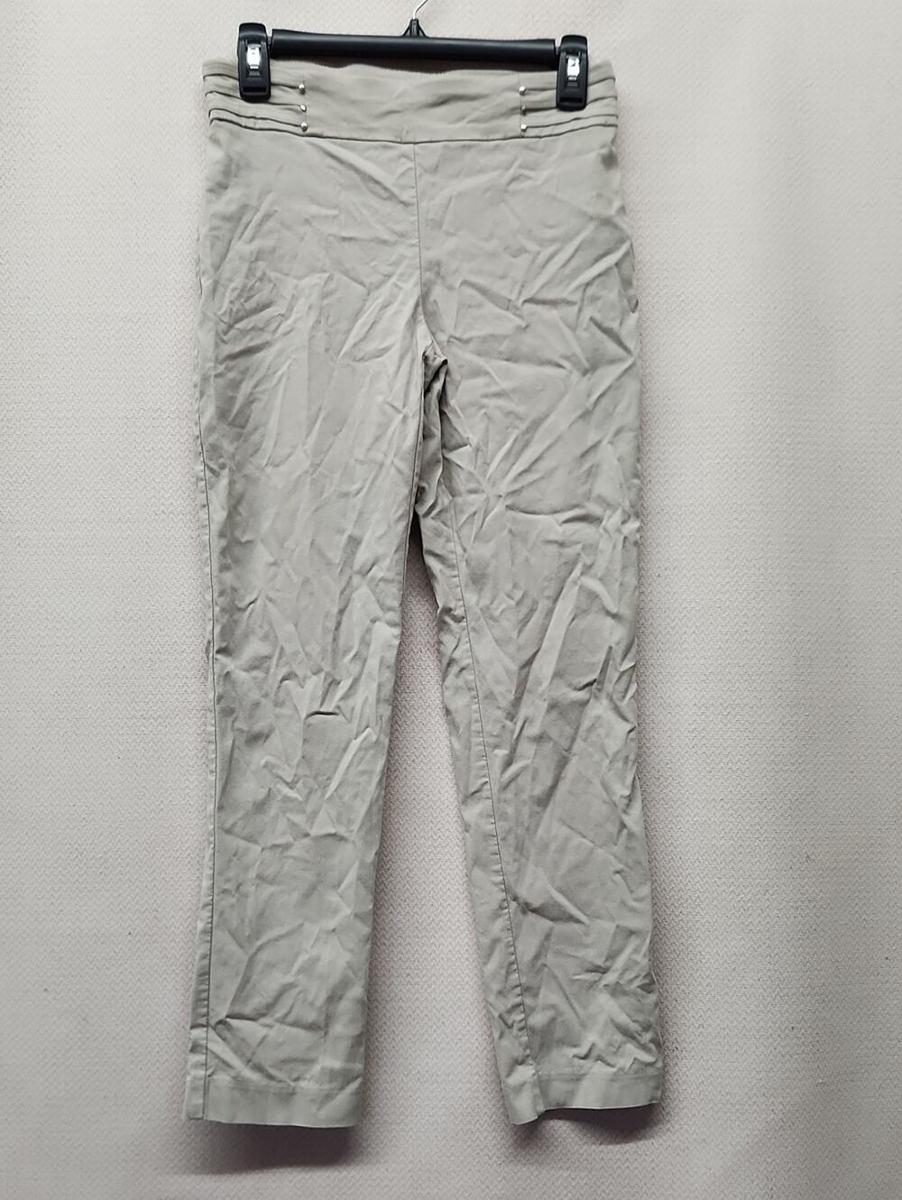 JM Collection Light Gray Slim Straight Chinos